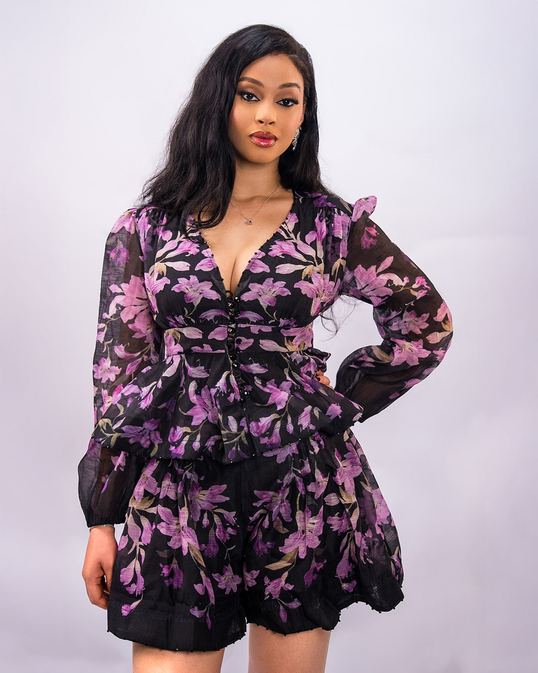 Midnight Orchid Two-Piece Set